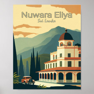Nuwara Elia Sri Lanka Minimalistisch Travel Poster