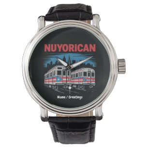 Nuyorican Puerto Rican New York City Pride Boricua Armbanduhr