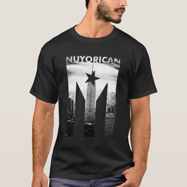 Nuyorikanische Flagge von Puerto Rico Print T-Shirt (Vorderseite)