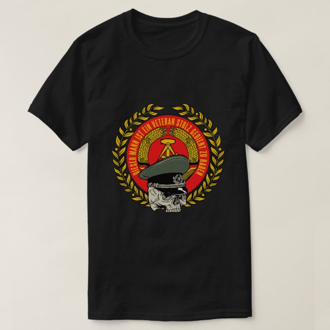 NVA DDR Army Proud Veteran T-Shirt (Design vorne)