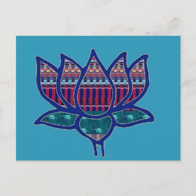 NVN724 Lotus Blume Reine spirituelle Yoga Meditati Postkarte (Vorderseite)
