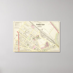 NY Boston & Providence Rail Road Map Leinwanddruck