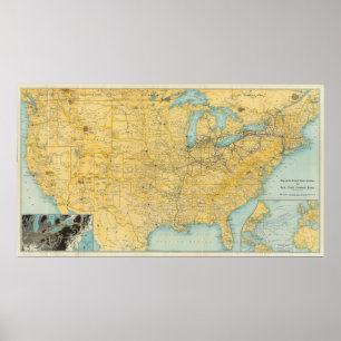 NY Central Lines Poster