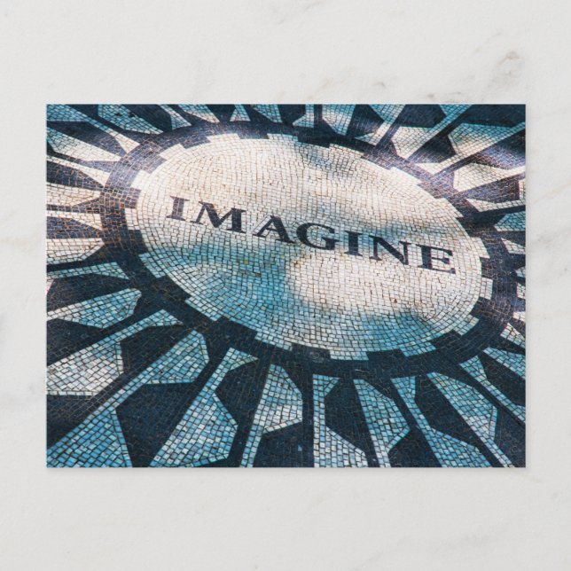 NY Central Park's Imagine, Postcard Postkarte (Vorderseite)