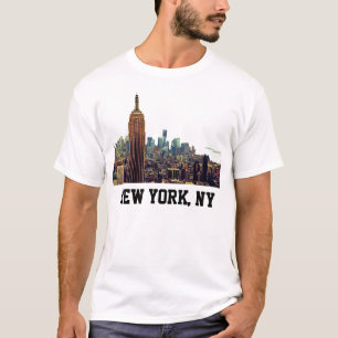NY City Skyline Empire State Gebäude, LM 7 T-Shirt