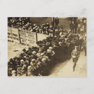 NY-Fans außerhalb der Polo Grounds Vintage Postkarte