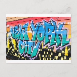 ny Graffiti Postkarte