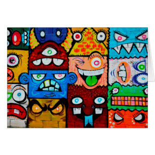 NY Graffiti Street Art - Niedliche Alberne Monster