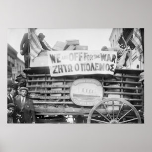 NY Grieche-Kopf zum Krieg, 1912 Poster