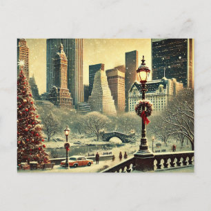 NY - Ikonische Weihnachtsmagie im Big Apple Feiertagspostkarte