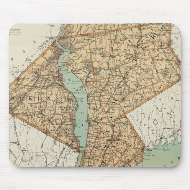 NY, Kings, Queens, Richmond, Rockland Mousepad (Vorne)