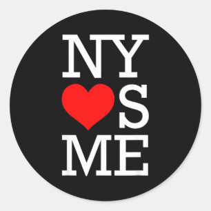 Ny Liebt Mich Lustig Ich Liebe New York Runder Aufkleber
