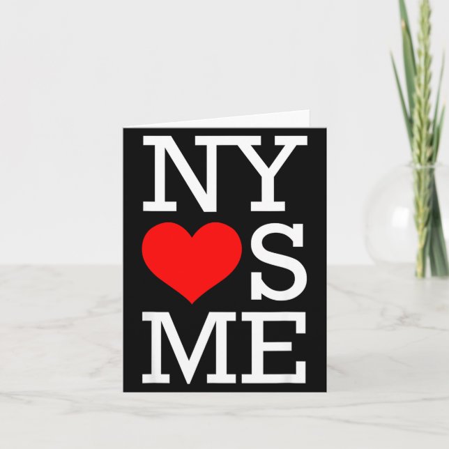 Ny Loves Me Funny I Heart New York  Karte (Vorderseite)