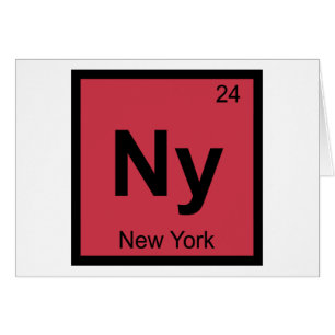 Ny - New York Chemie Periodensystem Symbol Stadt