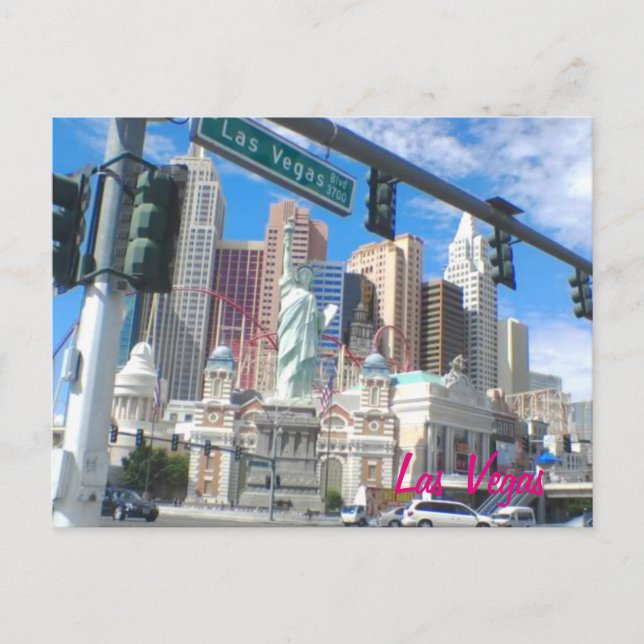 NY NY Las Vegas Blvd Postkarte (Vorderseite)