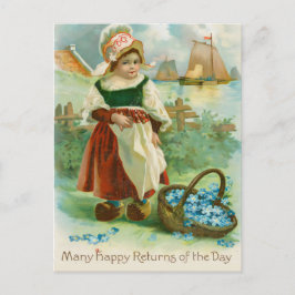 NY Public Library Vintage Birthday Card # 3 Postkarte