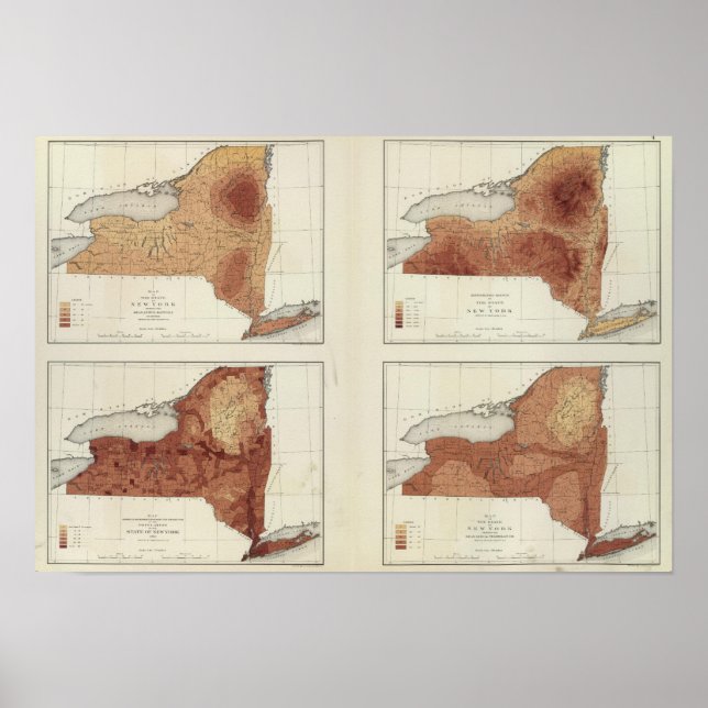 NY Regen, Population, Erhöhung, Temperatur Poster (Vorne)