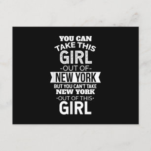 NY, Sie können dieses Mädchen aus New York Souveni Begleitkarte
