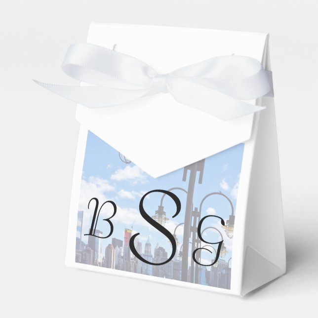 NY - Skyline aus Liberty Staat Park gesehen Geschenkschachtel (Vorderseite)