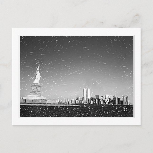 NY Skyline Postkarte (Vorderseite)