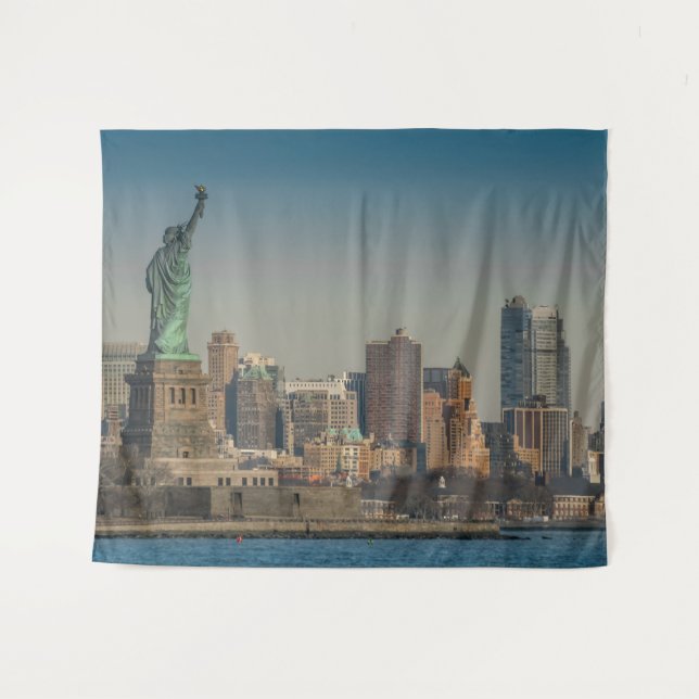 NY Skyline Wandteppich (Vorderseite (Horizontal))