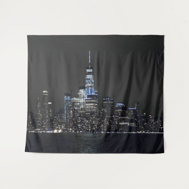 NY Skyline Wandteppich (Vorderseite (Horizontal))