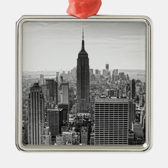 NY Stadtskyline-Reich-Staats-Gebäude, WTC BW Ornament Aus Metall (Vorne)