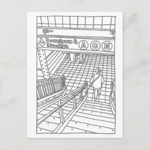 NY Subway Postkarte