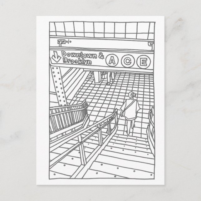 NY Subway Postkarte (Vorderseite)