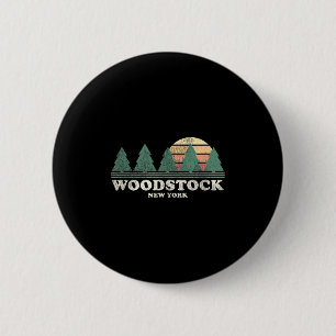 Ny Vintage Throwback T-Shirt Retro 70er Design Button