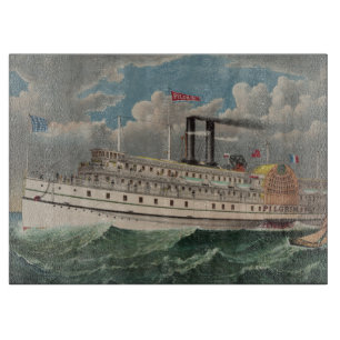 NY Voyage Grand Paddlewheel Dampfer The Pilgrim Schneidebrett