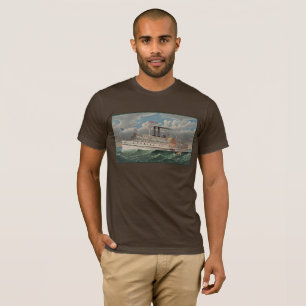 NY Voyage Grand Paddlewheel Dampfer The Pilgrim T-Shirt