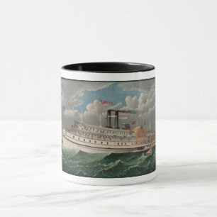 NY Voyage Grand Paddlewheel Dampfer The Pilgrim Tasse