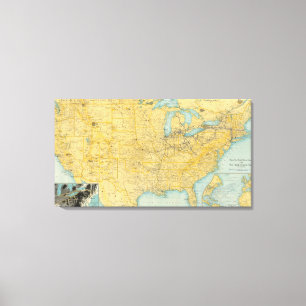 NY zentrale Linien Leinwanddruck