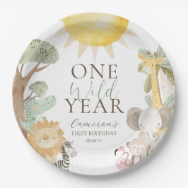 Nyala Safari Tiere Ein wildes Jahr erster Geburtst Pappteller