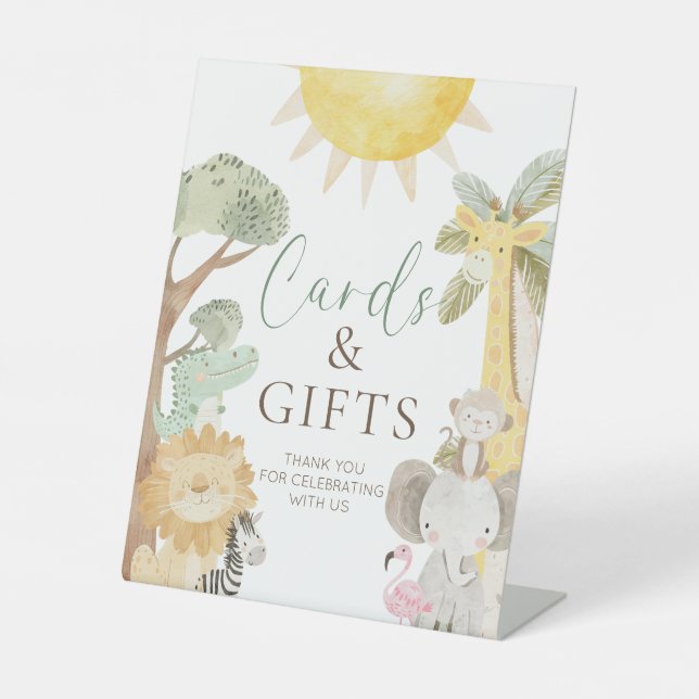 Nyala Safari Tierkarten und Geschenke Sockelschild (Vorderseite)