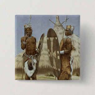 Nyam-nyam Krieger von der Geschichte der Button