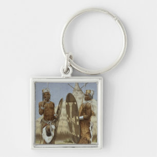 Nyam-nyam Krieger von der Geschichte der Schlüsselanhänger