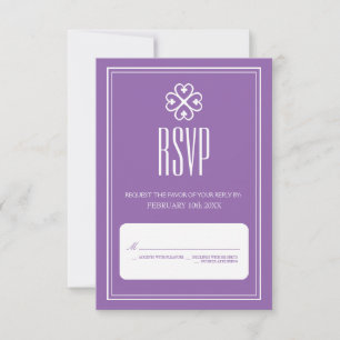 Nyame Dua Lavender Hochzeit RSVP Karte