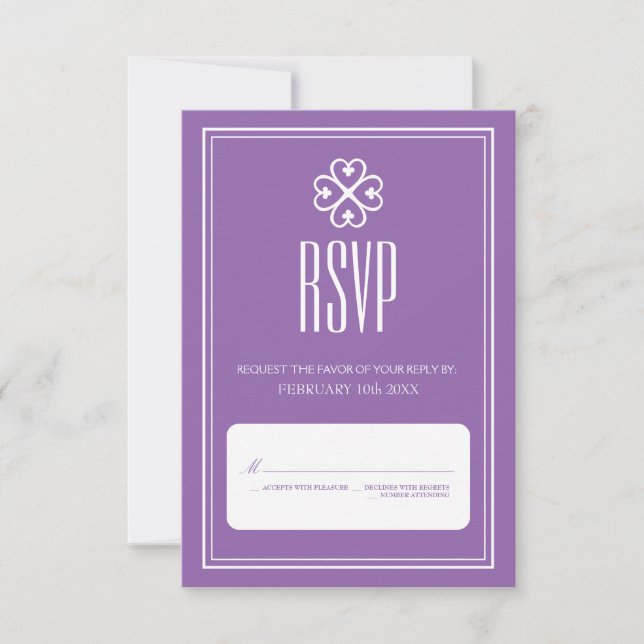 Nyame Dua Lavender Wedding RSVP (Vorderseite)