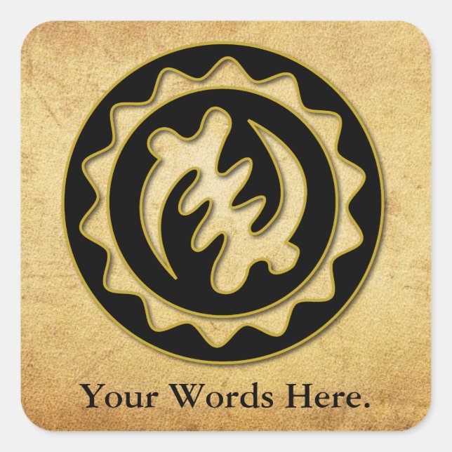 Nyame Ye Ohene | Gott ist König Quadratischer Aufkleber (Vorderseite)