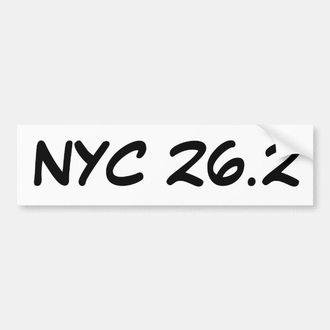 NYC 26,2 Autoaufkleber (Vorne)