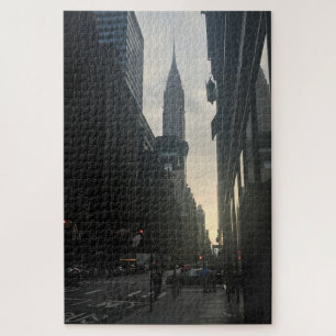 NYC Art Deco Skycraper Chrysler Gebäude Sunset Puzzle