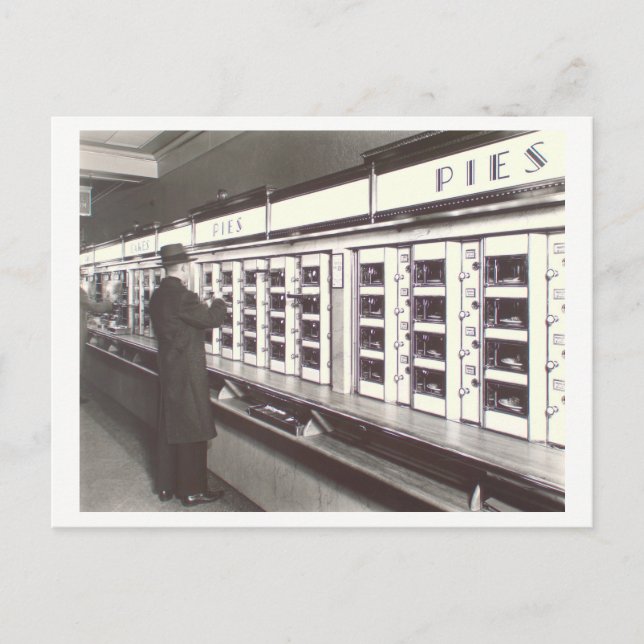 NYC Automat Foto von Berenice Abbott Postkarte (Vorderseite)