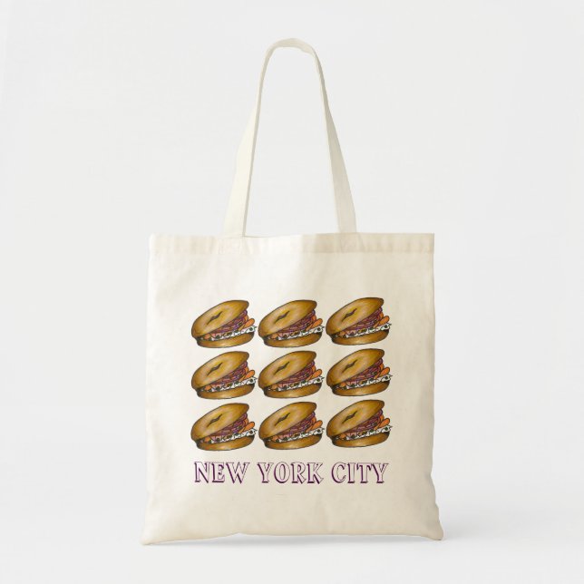 NYC Bagel Lox Cream Cheese Capes New York Tasche (Vorne)