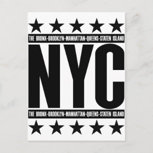 NYC Boroughs Postkarte