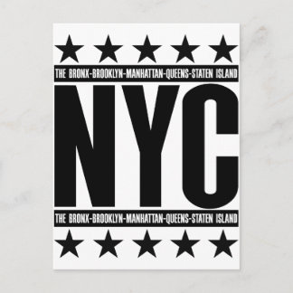 NYC Boroughs Postkarte