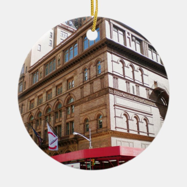 NYC Carnegie Hall Keramik Ornament (Vorne)