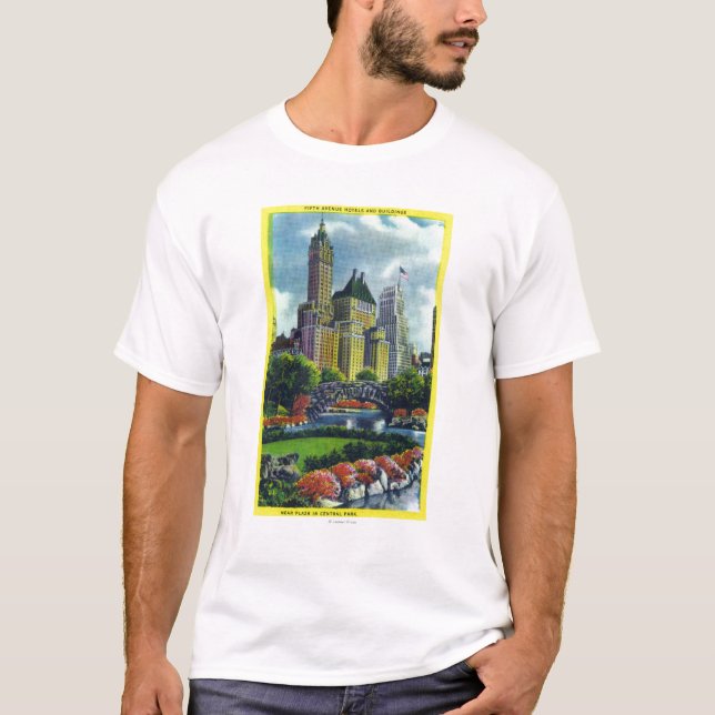 NYC Central Park-Ansicht 5. Allee-Hotels T-Shirt (Vorderseite)