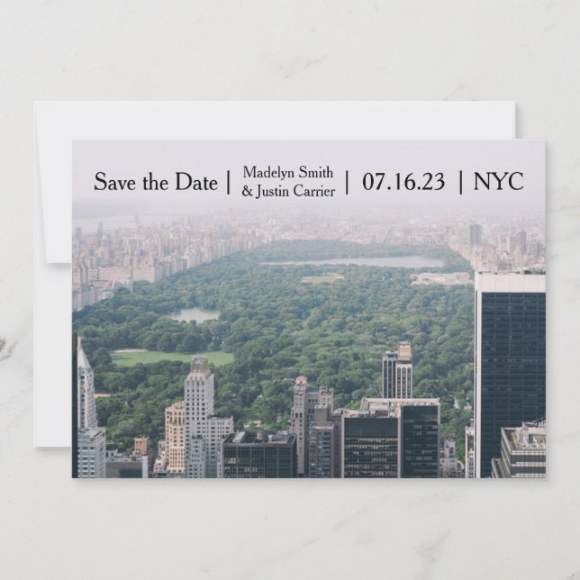 NYC Central Park Foto - Save the Date (Vorderseite)